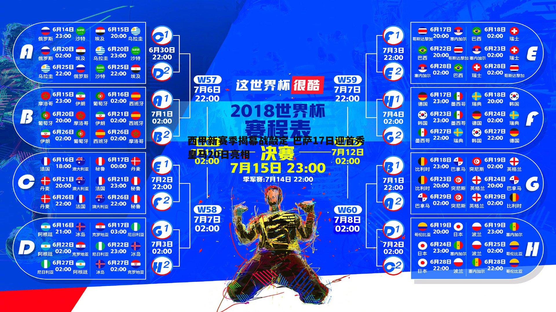 西甲新赛季揭幕战敲定 巴萨17日迎首秀 皇马20日亮相